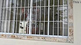 She Cleaned The House In Tight Clothes And Got Milk In Her Mouth