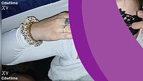 Pretty young petite tatted girl lets me cum on her face after quick blowjob