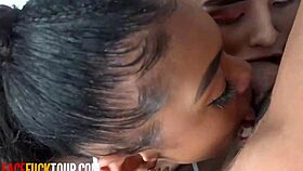 horny teen feeds on mature cock and balls