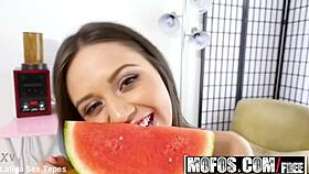 Latina fuck doll lucy has juicy pussy in bathroom sex tape, masturbating and fucking.