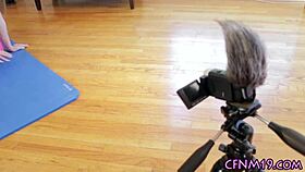 Clothed teen 18+ babe RIDES monster cock