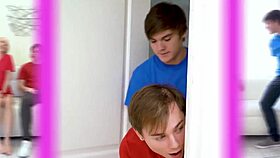 virgin bffs are grossed out by the idea of touching their stepbrothers hard cocks - sisswap