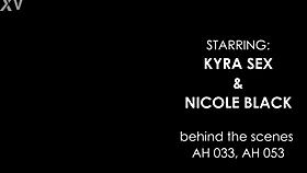 behind the scenes ahb019 kyra and nicole black get rough anal gaping and group fucking