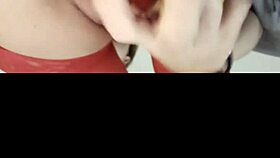 Latina amateur bunny masturbates her wet pussy solo