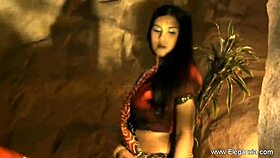 Sensual delights from sweet Indian MILF in teasing striptease