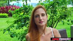 Shy redhead takes hard pounding in ass and cum in mouth! 😳🍑