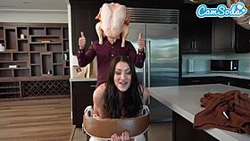 Hot Wife Gets Stuffed By Big White Cock Before Family Thanksgiving