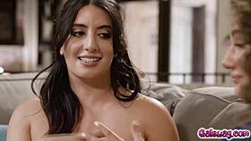 i'm friends with arabelle raphael and sarah arabic having hot lesbian sex on the couch