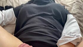 Arab woman caught man masturbating to her pantyhose and receives creampie