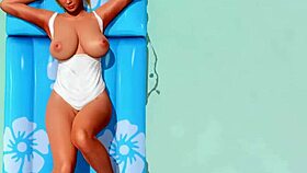 Tanned Nude Beauty In Panties Gets Intensely Fucked