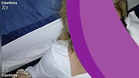 Pretty young petite tatted girl lets me cum on her face after quick blowjob