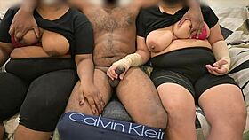 threesome handjob with friend in group setting