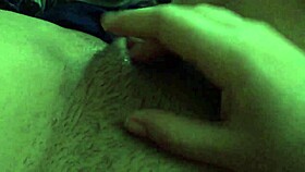The hairy pussy is getting a little 18+ massage!