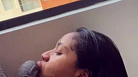 I fight my stepbrothers cock while on video call with boyfriend