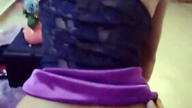 Pretty latina student in lingerie clip