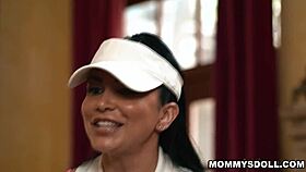 kimmy kimm spots how cute her stepmom romi rian looks in her tennis outfit that she wants her to stay for some naughty fun 😏