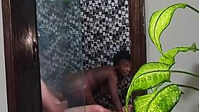 morning shower sex is the best she makes me eat her pussy after i cummed in her