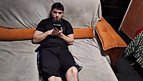 She pretends not to be interested but spies on the hot guy until she gets him