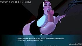 Nun fucked in confession booth by huge white cock at church 😈