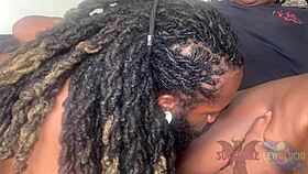 Ebony Lucio Performs Wet Cunilingus on Pussy