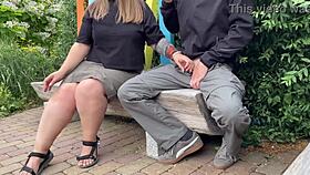 you crave it in your big ass, but settle for a teasing handjob outdoors