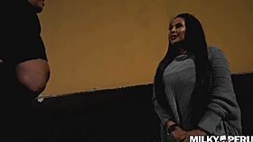 Horny latina milf getting fucked doggy in police station 😈