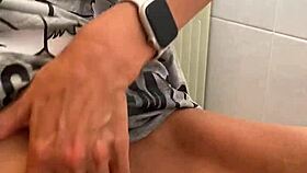 In the early morning, she gently caresses her small clit with fingers