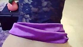 Pretty latina student in lingerie clip