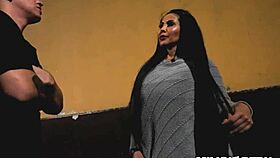 Horny latina milf getting fucked doggy in police station 😈