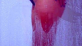 hey, that college tanned gorgeous girl takes a shower in bikini, he whispers excitedly.