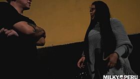 Horny latina milf getting fucked doggy in police station 😈