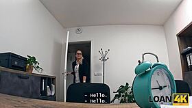 in the loan4k series, the library girl went undercover and turned out to be one of the best sluts in the office