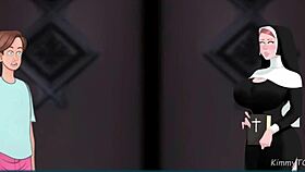 Nun fucked in confession booth by huge white cock at church 😈