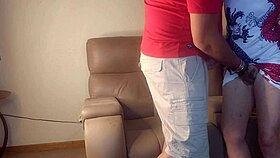 young woman gets intimate at work in a taboo reality scene