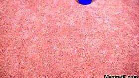 Maxine x enjoys strap-on play with tattooed maid camille black