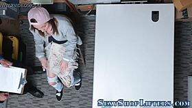 Shoplifter Gets Facial Cumshot