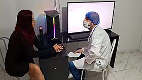 The Gynecologist Couldn't Resist Making Her Squirt And Cum During The Interview!