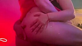 Trans girlfriend fucks neighbor's mouth and masturbates anal!