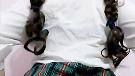 �las Morras De Bachillerato Tambi�n Saben Masturbarse Y Tener Orgasmos Inocente Alumna Culona Con El Uniforme Cada Vez Les Gusta La Verga A Mas Temprana Edad Casero