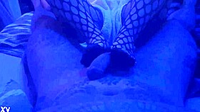 Sexy Footjob in Nylons and Leggings