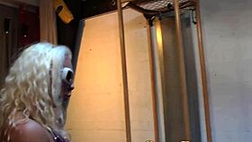 orgy skank gets banged and facials everywhere