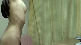 Natural Boobs Girl Does Fitness Naked In Japanese Apartment