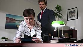 Quickie Fucking The Extra Small Petite Tomboi Secretary!