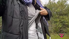 hey, check out this kinky babe flashing pierced nipples and ass on street?