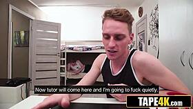 Blonde mature tutor blackmailed to satisfy student