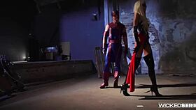 Rikki Six, are you ready for this Avengers parody scene with deepthroat blowjob and riding?