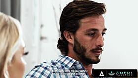 Boss's naughty wife enjoys lesbian nuru massage with employee