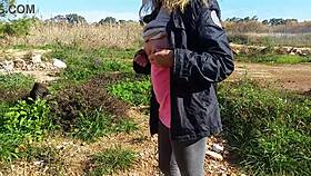 hey, check out this kinky babe flashing pierced nipples and ass on street?