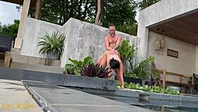 Outdoor domination fucking in the sun with rough cowgirl riding