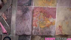 pretty teen gets pussy creampied in outdoor hardcore